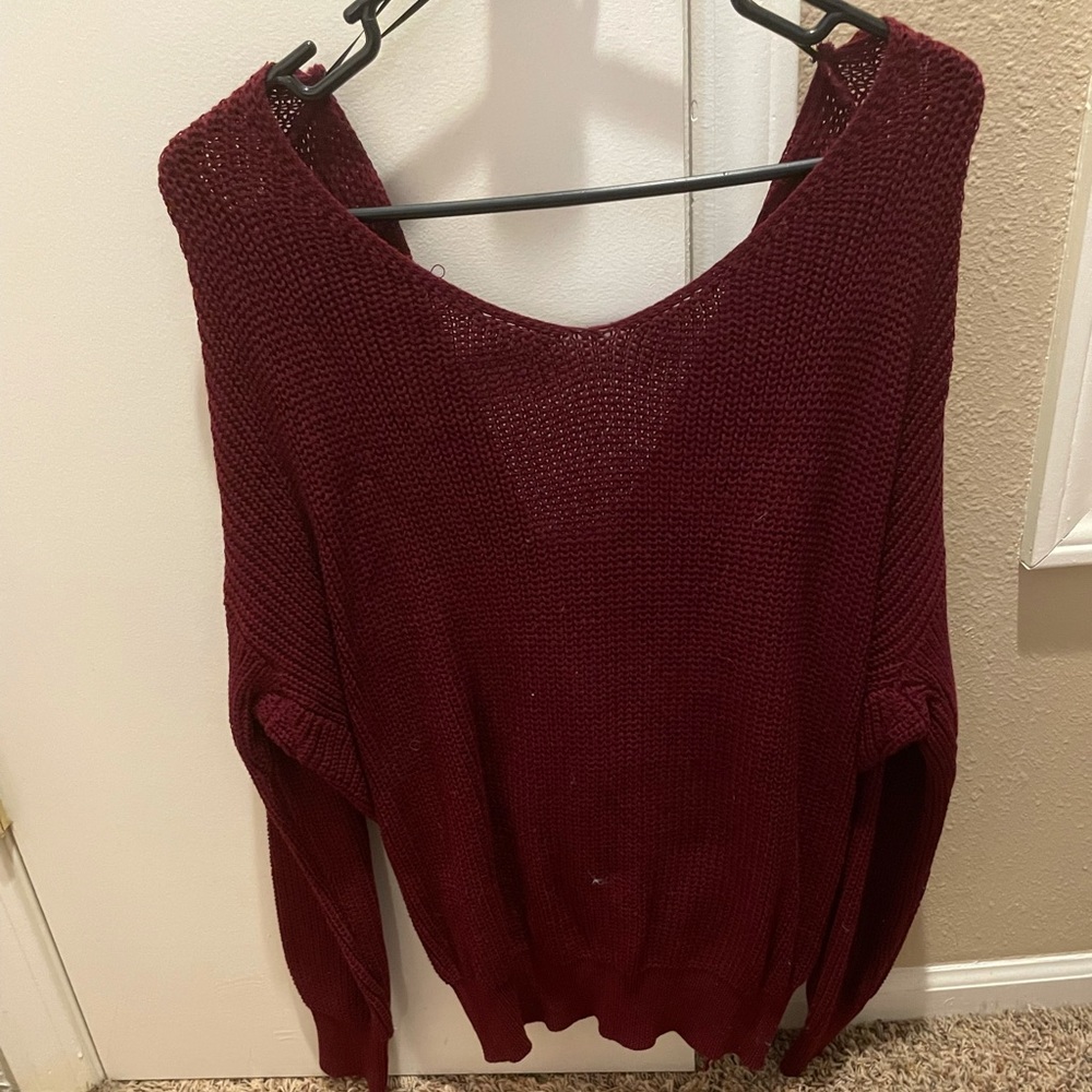 Twist back sweater